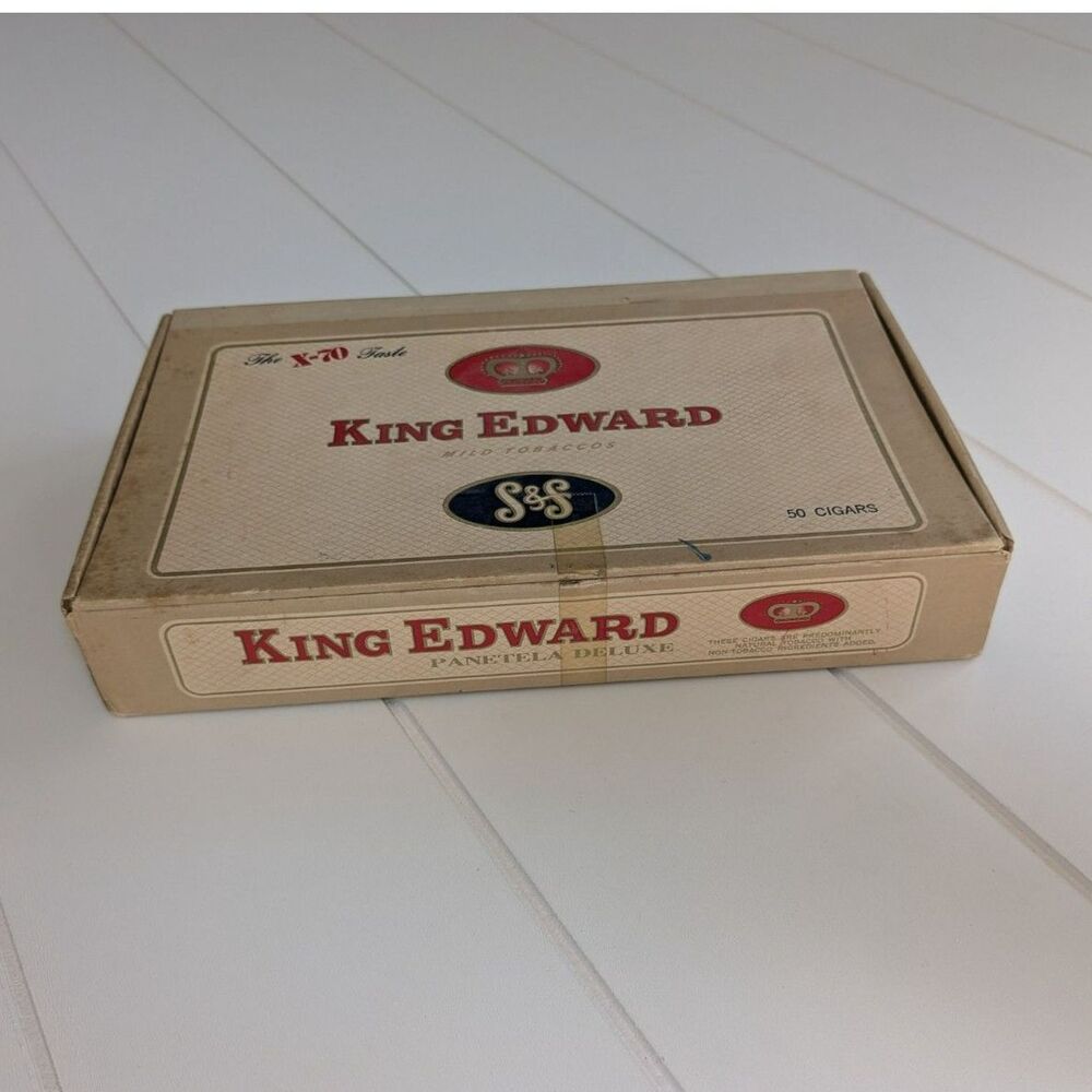 Vintage King Edward Cigar Box - Advertising Decor - Store display